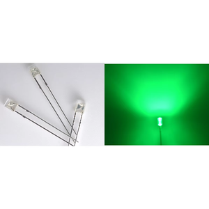 2X3mm dikdörtgen yeşil <span class=keywords><strong>LED</strong></span> su temizle 3V uzun bacak şarj gösterge ışığı için Charger 525nm Dip <span class=keywords><strong>Led</strong></span> - Product Image 3