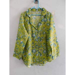 Conjunto de Pijama Floral 100% Algodón para Mujer, Camisa de Manga Larga con Botones y Pantalones, Traje de Dormir Suave y Transpirable para Verano, Ropa Casual para el Hogar - Product Image 6