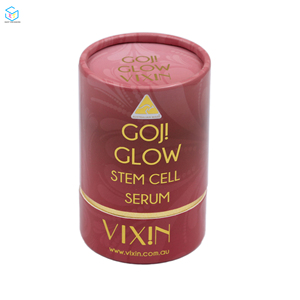 Op maat gemaakte rode papieren buisdoos voor cosmeticaverpakkingen en parfum - Logo met hete folie bedrukking, aanpasbare maat/ontwerp, milieuvriendelijke cilinderdoos - Product Image 2