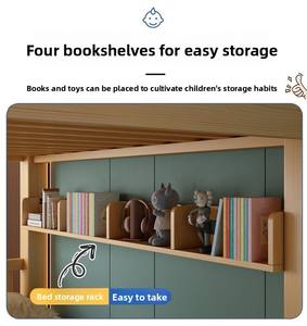 Literas Modernas Infantiles de Madera Sólida de Gran Venta en Color Gris para Dormitorio - Product Image 4