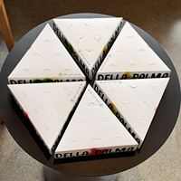 Boîte à pizza triangulaire personnalisée en papier blanc pour une seule part, emballage alimentaire de qualité pour les pizzerias