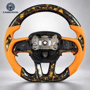 Volante Deportivo Personalizado de Fibra de Carbono con 3 Radios y Agarre de 40 mm para Dodge Charger Challenger Durango Demon SRT Journey RT Viper Ram - Product Image 1