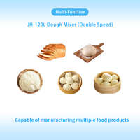 Pétrin à pâte à double vitesse numérique JH 120L, capacité de 50 kg pour les biscuits, les croissants, les gâteaux de lune