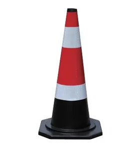 Cone de tráfego reflexivo de PVC 700 com luz de advertência para uso doméstico, estacionamento na estrada e segurança rodoviária de emergência, anel de elevação laranja
