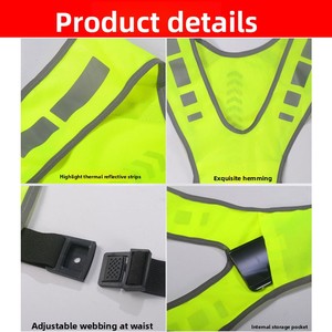 Chaleco Deportivo Reflectante Transpirable LX para Amazon, Chaqueta de Seguridad para Correr de Noche y Ciclismo, Reflectante para Correr de Noche - Product Image 3