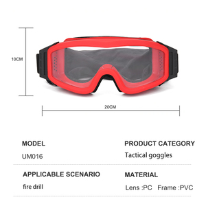 Fabricant en gros de lunettes de protection pour <span class=keywords><strong>pompiers</strong></span>, lunettes ignifuges CE, protection des yeux, lunettes de sécurité incendie intérieures OEM, logo personnalisé - Product Image 2