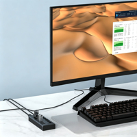 Hub USB-C multiport alimenté par USB3.0, répartiteur USB 7 ports, connexion sans pilote pour accessoires d'ordinateur portable et de bureau