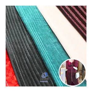 2024 Hot New Products Stripe 92%polyester 8%spandex Dyed Woven Micro Korea Velvet