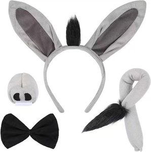 Universele Ilkey Oor Hoofdband Halloween Ezel Hoofddeksels Feest Volwassenen Kinderen Diwali April Fool 'S Day Afstuderen Oor Hoofdband - Product Image 1