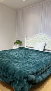 Couverture lisse de <span class=keywords><strong>lapin</strong></span> en fausse fourrure super douce Couvertures de vison à bon prix - Product Image 5