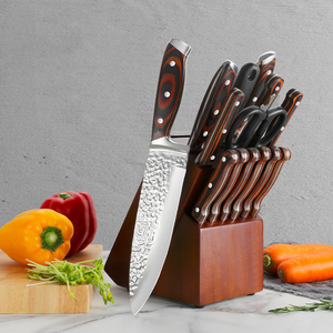 Miễn Phí Mẫu Cổ Điển Thép Carbon Đầu Bếp Dao Nhiệm Vụ Nặng Nề Dao Nhà Bếp Bộ Dao Với Đứng Cho Nhà Hàng Jytd37 - Product Image 1