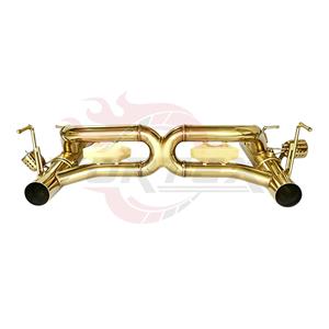 Sistema de Escape Catback Vortex de Titanio Chapado en Oro con Tubos con Válvulas para Ferrari 488 GTB Spider 3.9T 2015-2019, Kits de Modificación Atornillables - Product Image 3