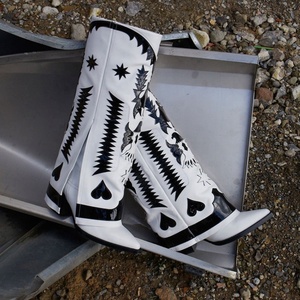 Botas Altas Retro Estilo Western para Mujer, Invierno, Tacón Medio Grueso, Talla Grande 43 - Product Image 6