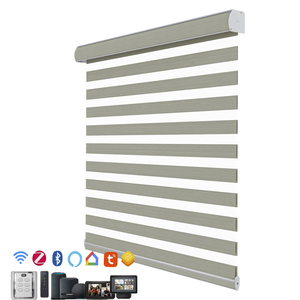 Tùy chỉnh rèm cửa sổ thông minh cơ giới <span class=keywords><strong>Zebra</strong></span> rèm tự động ngựa vằn vải điều khiển từ xa <span class=keywords><strong>Zebra</strong></span> Shades - Product Image 1