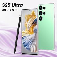 Teléfono Inteligente S25 ULTRA 5G Desbloqueado, Versión Global, 16GB+1TB, Pantalla Dual de 7.3 Pulgadas, Procesador MTK, Teléfono para Juegos