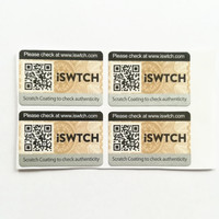 Conception libre Impression personnalisée Étiquette de sécurité en papier de sécurité en couleur Autocollant anti-faux papier couché QR Code Sticker
