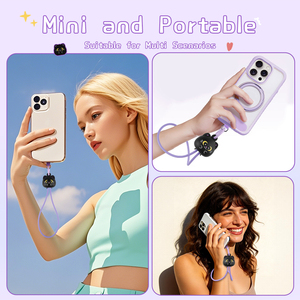 <span class=keywords><strong>Cordon</strong></span> de charge rapide 60W pour <span class=keywords><strong>iPhone</strong></span> 18 17, avec dragonne de téléphone motif chat noir et câble de transfert de données haute vitesse - Product Image 3