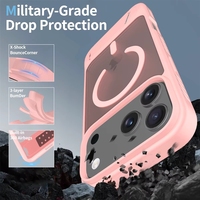Coque magnétique populaire 17 Pro pour téléphone portable avec support, translucide mate, antichoc, souple