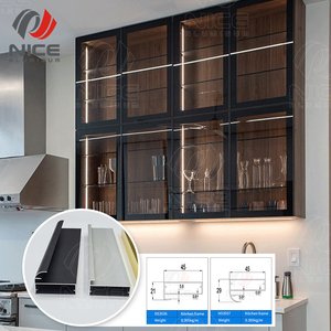 Tùy chỉnh công nghiệp nhôm tủ bếp hồ sơ tủ quần áo khung cửa kính treo đường sắt cửa trượt hệ thống hồ sơ - Product Image 5