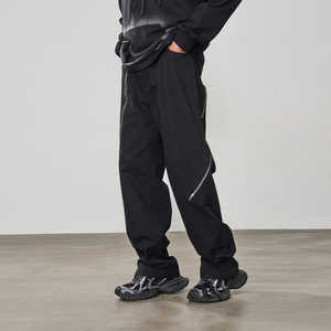 Пользовательские рабочие нейлоновые брюки на молнии 3 обычные спортивные брюки-карго на молнии - Product Image 6