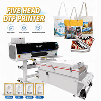Mesin Printer Inkjet Otomatis LETOP Factory 60CM, Plotter Printer DTF untuk Kaos Custom, Printer Transfer Film PET DTF