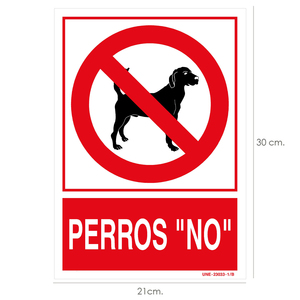 Cartello "Proibito il cane" 21 x 30 (H) cm. - Product Image 1