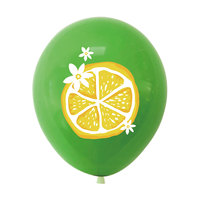 Ballons de fête au citron frais et ensoleillé Décor en latex imprimé de fruits jaunes de 12 pouces pour les célébrations d'anniversaire sur le thème des agrumes