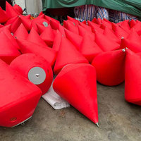 Bouée de navigation fluviale 700*900 pour marinas, balise conique en LLDPE résistante aux UV, protection de sécurité, flottabilité 150 kg, bouée de natation