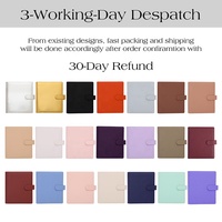 Hongbo superventas 20 colores pequeño Saffiano cuero A5 presupuesto carpeta Agenda planificador negro/oro-anillo organizador regalo de Navidad