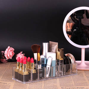 8 boşluk toz tutucu göz farı allık makyaj kutusu konteyner şeffaf akrilik kompakt organizatör - Product Image 4