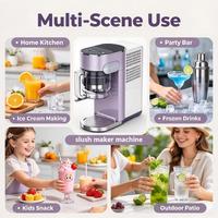 Machine à slush et à crème glacée 2-en-1 intelligente avec écran tactile, grande capacité 1200 ml, pour comptoir domestique