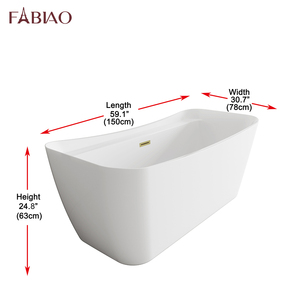 FABIAO CUPC APPROUVÉ Moderne Luxe Trempage Profond <span class=keywords><strong>Salle</strong></span> <span class=keywords><strong>De</strong></span> Bains Douche Autonome <span class=keywords><strong>Baignoire</strong></span> En Acrylique Autoportante - Product Image 1
