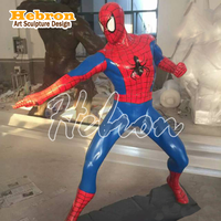 Sculpture de Spiderman en fibre de verre sur mesure, personnage de super-héros, taille réelle