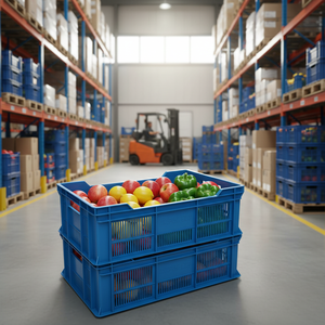 Etap KP 210 Full Perforated Foldable Recyclable Plastic <b>Crate</b> Heavy Duty Stackable Professional Industrial Storage Agriculture - Product Image 3