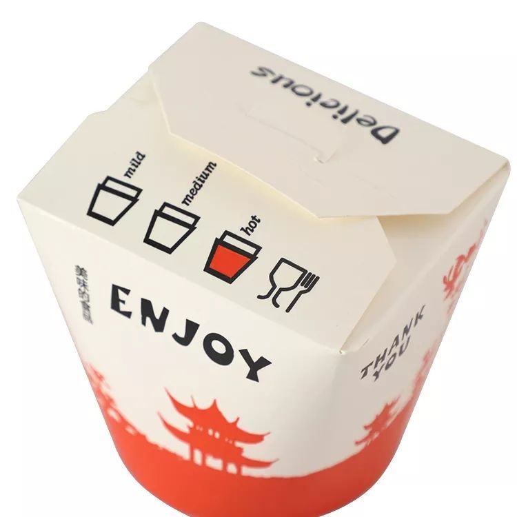 High Quality Biodegradable Pasta Noodle Bucket Custom Disposable Noodle Paper Box