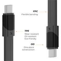OEM USBC mâle à USBC mâle câble FPC haute vitesse transfert de données vente à chaud 4K charge rapide PVC veste tresse pour caméras vidéo 08