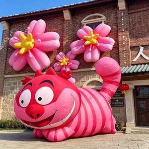Palloncino Gonfiabile Gatto del Cheshire in Tessuto Oxford per Decorazioni Eventi a Tema <span class=keywords><strong>Alice</strong></span> ODM OEM - Product Image 3