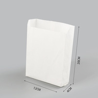 Sacs en papier kraft personnalisés de petite taille pour l'emballage alimentaire, enveloppes plates en papier résistant à la graisse, emballage pour pain et gâteaux, emballage thermoscellable en carton