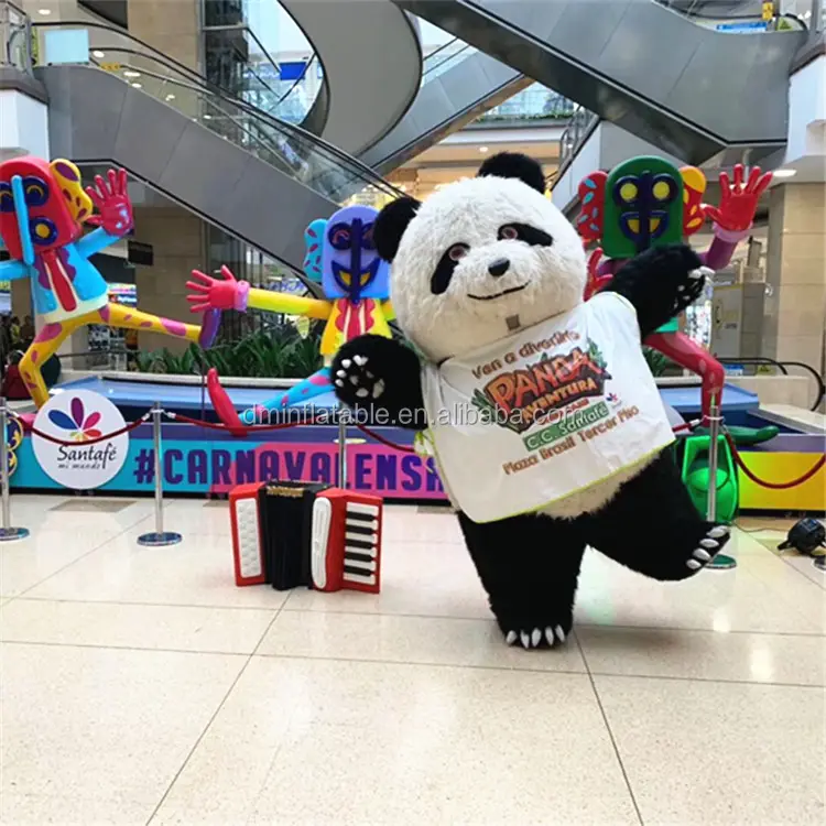 Disfraz de oso polar inflable gigante para caminar, disfraz de oso Panda