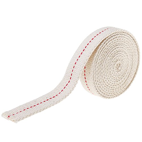 Light Of Mine Stoppino Piatto In Cotone 100% – 33 Piedi (10 Metri) Per Lanterne A Olio E Cherosene, Adatto Per Dietz, Lampade D'Interno/Esterno, Punta Rossa Originale (3/8")