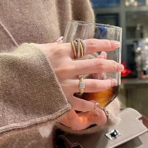 Bague Vintage Simple Haut de Gamme Fangpang en Argent Massif S925 Plaqué Or 18K Motif Organe Bague Tendance Homme Style Baguette Française - Product Image 3