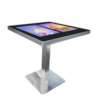 Panneau publicitaire intérieur pour café, écran tactile capacitif 10 points, table tactile utilisée pour les restaurants