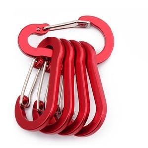 Aluminum <b>Gourd</b> Shape Carabiner 5.0cm Length 10kg Load Outdoor Hook Backpack Water <b>Bottle</b> Use - Product Image 3