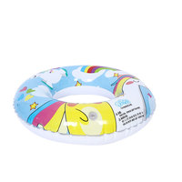 Bouée de natation transfrontalière en PVC, licorne de dessin animé, radeau gonflable pour piscine, bouée de sauvetage anti-roulement, emballage premium