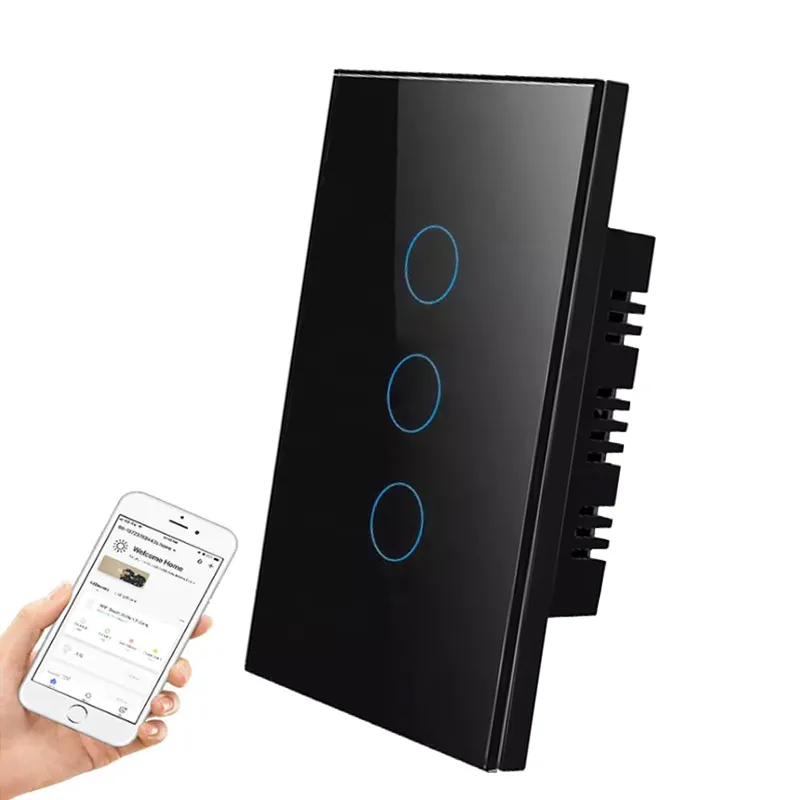 Zigbee Smart Switch US Standard Tuya Smart Touch Switch No Neutral Line Support Alexa Voice Control Intelligent Wall Switch