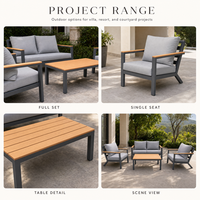 L-förmige Gartenmöbel-Sofas mit anpassbarem Layout für L-förmige Eckflächen zur Terrassenrenovierung