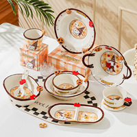 Ensemble de vaisselle en céramique Snoopys Magic Kitchen Series - Bols, assiettes, tasses, cuillères, vaisselle de dessin animé