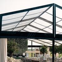 Tentes de mariage de luxe transparentes en PVC, grandes, 10x30m, pour événements, 100 personnes, tente en verre d'extérieur