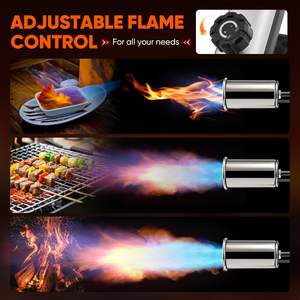 Antorcha de Propano Recargable de Aluminio, Lanzallamas Portátil para Cocina, Barbacoa, Camping, Encendedor de Parrilla - Product Image 5
