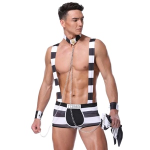New Arrival Sexy Adults <strong>Uniforms</strong> Cosplay <strong>Prisoner</strong> Costume for Men - Product Image 5